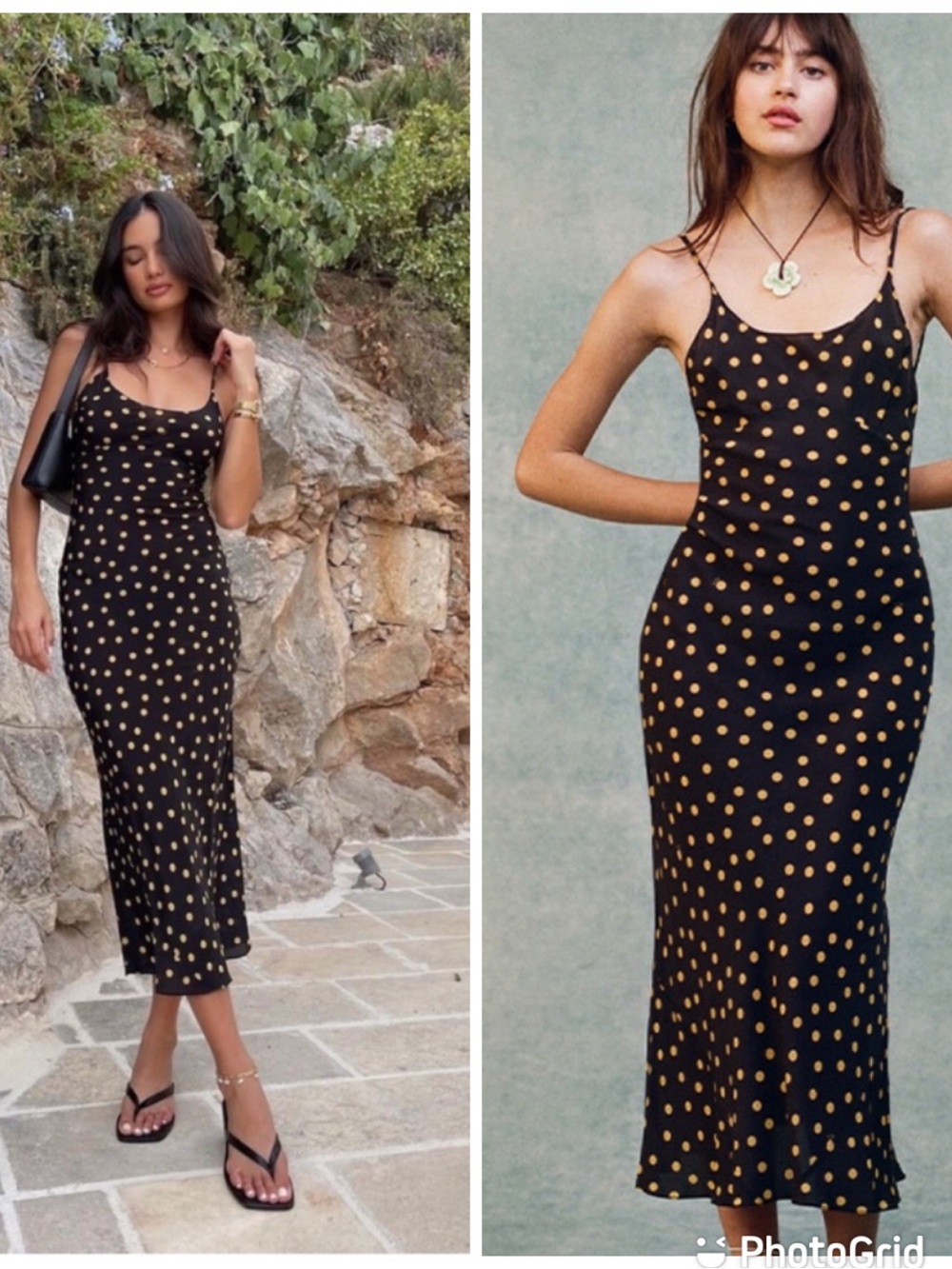 Realisation Par Iggy Dress yellow polka dot dress size small